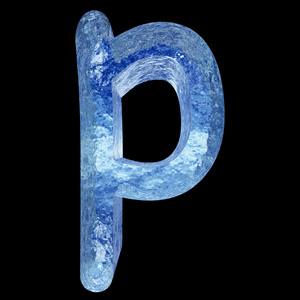 冰字体部分，字母 p