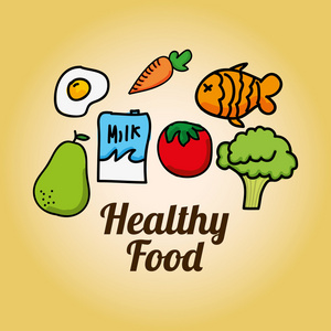 健康食品设计插画