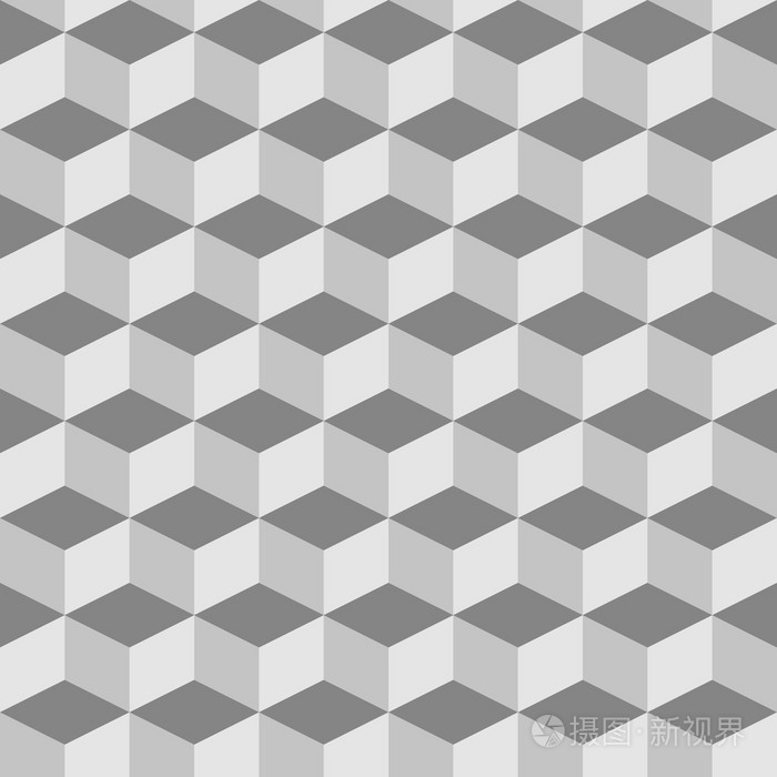 灰色 3d 抽象几何无缝模式