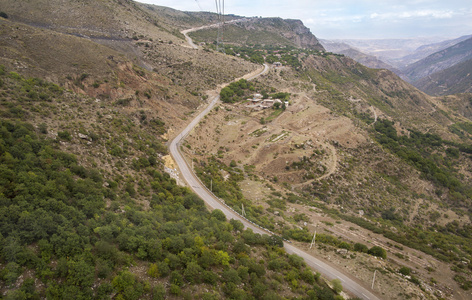 山地景观。 亚美尼亚的景观Tatev。