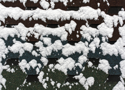 雪在现代屋顶纹理