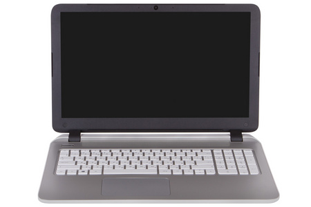 分离出的白色背景上的笔记本电脑