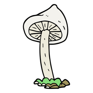 写意画的卡通蘑菇