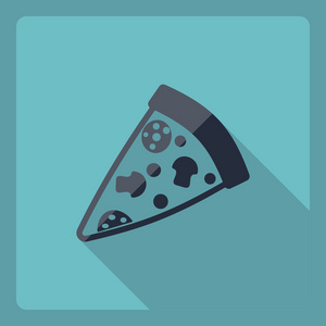 扁丝的现代化设计与阴影图标比萨饼