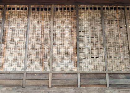 竹编织墙