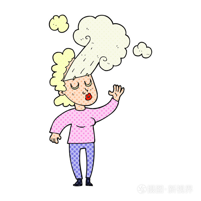 卡通女人发泄一下