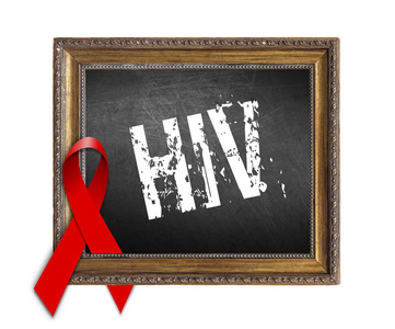艾滋病毒，世界艾滋病日红丝带与艾滋病意识的概念