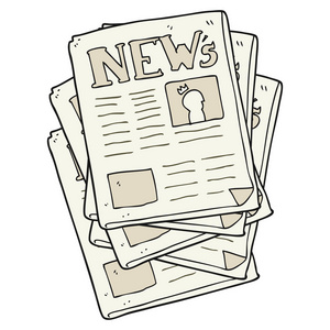 报纸卡通图片