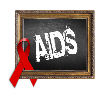 用红丝带艾滋病世界艾滋病日的概念和艾滋认识，12月1日