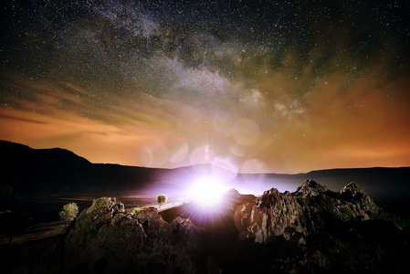 与上述领域银河系夜景