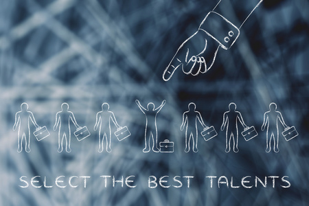 选择最优秀的人才的概念照片