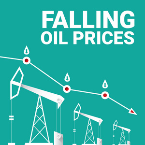石油价格下调图图。矢量