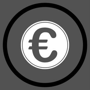 欧元硬币圆形的图标
