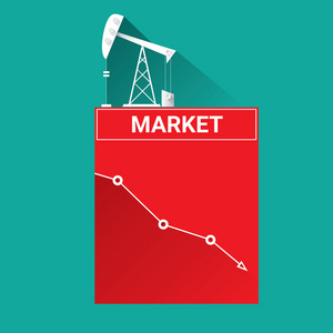 石油价格下调图图。矢量