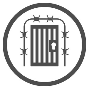 监狱入口圆形的图标照片