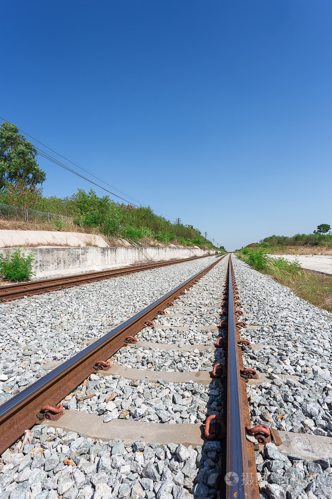 在泰国的火车轨道