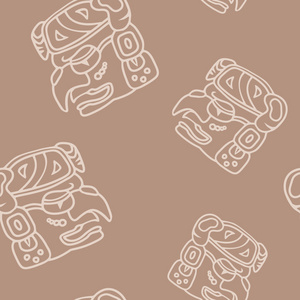 无缝模式的玛雅时期日历名称的标志符号