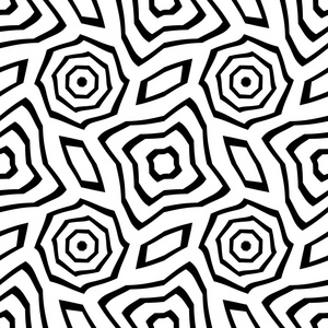 矢量现代无缝的几何图案，黑色和白色抽象几何背景，枕头打印 单色复古纹理，时髦时尚设计