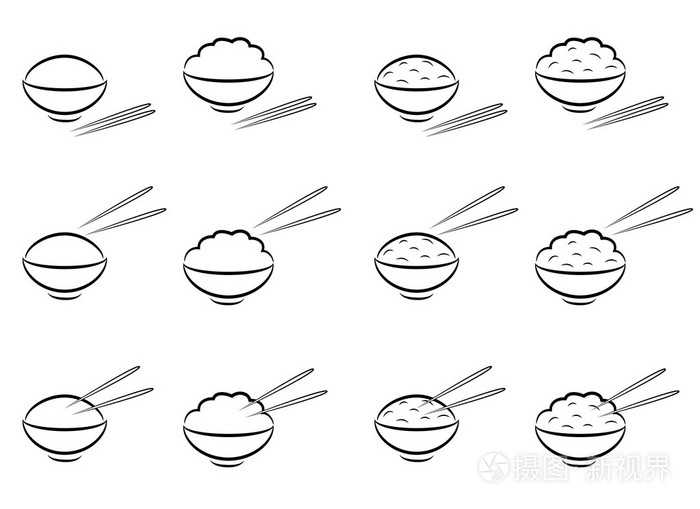 筷子盘子简笔画图片