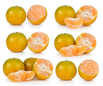 在白色背景上的橘