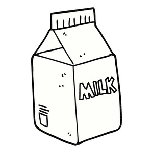 卡通牛奶盒图片