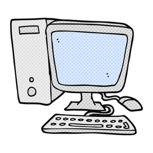 卡通桌面计算机