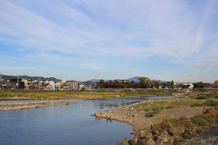 在京都岚山山前桂河