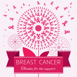 乳房癌认识丝带的象征