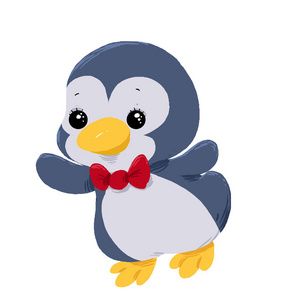 可爱的小企鹅卡通照片