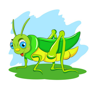 性格开朗的蚱蜢图片