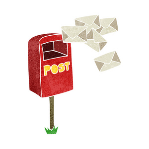 复古卡通邮政信箱照片