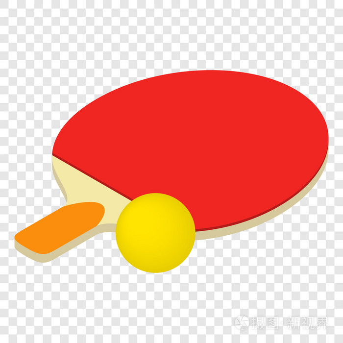 乒乓球等距的 3d 图标