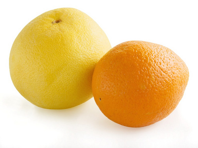 橙色和黄色葡萄柚