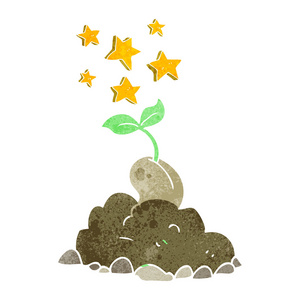 种子发芽卡通图片