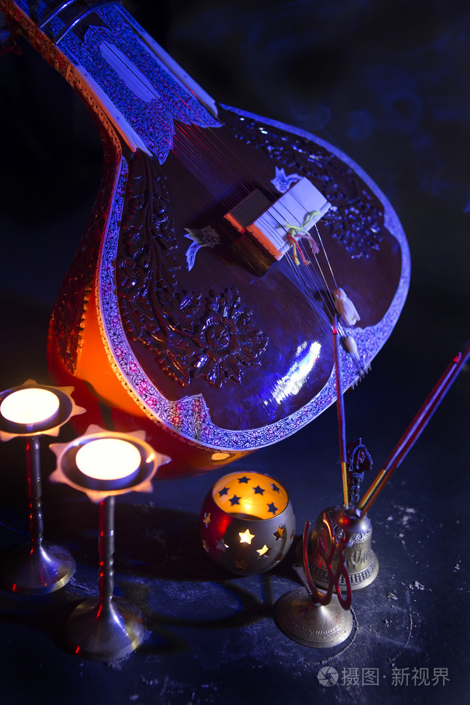 西塔琴,弦传统印度乐器