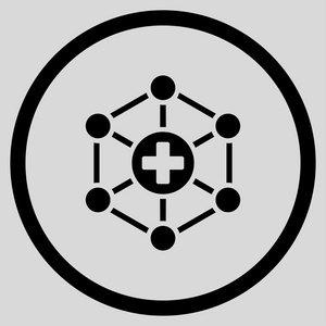 医疗网络圆形的图标