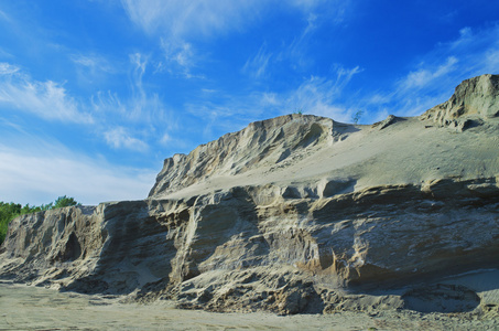 山的砂岩的不寻常的形状