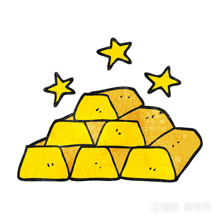质感的卡通酒吧的黄金