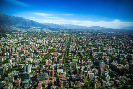 Santiago 的全景视图