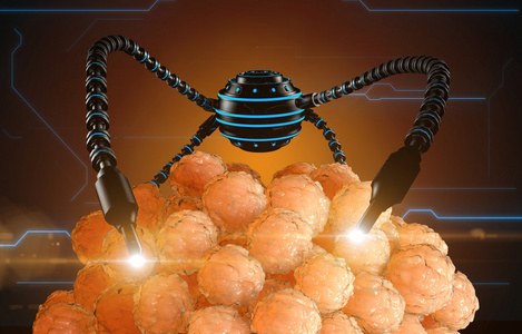 纳米机器人卵子细胞.医疗概念解剖未来照片