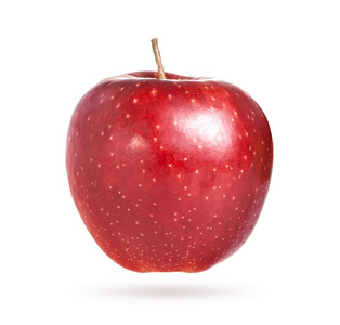 在白色背景上的红苹果