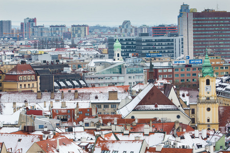 布拉索夫，斯洛伐克2016 年 1 月 24 日 镇上的美景