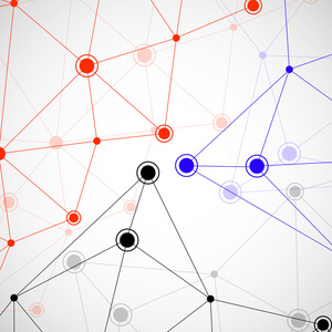 抽象的网络 通信技术 分子结构