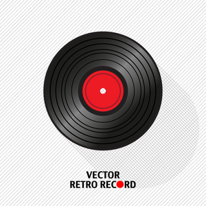 在平面设计中的黑胶唱片照片