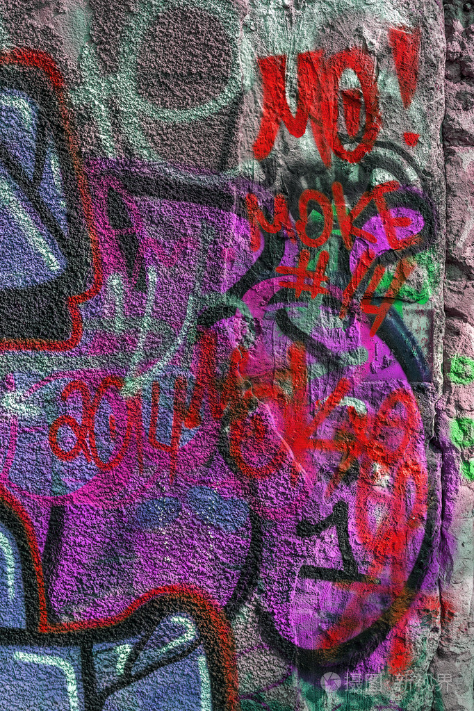 美丽的街头艺术涂鸦.抽象创意绘图时尚