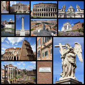 罗马旅行拼贴