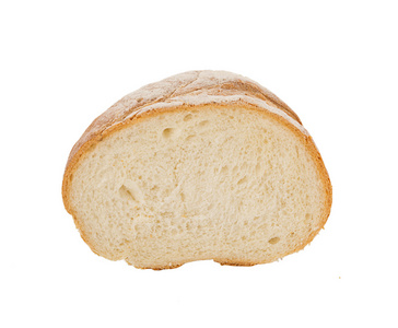 在白色背景上的传统面包