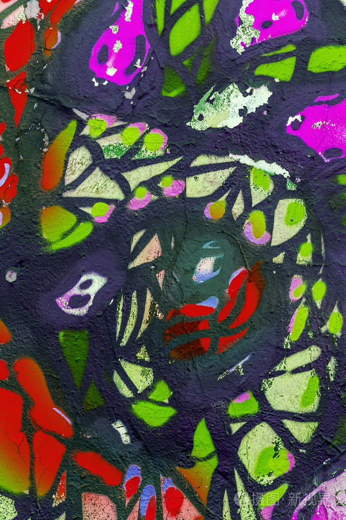 美丽的街头艺术涂鸦.抽象创意绘图时尚