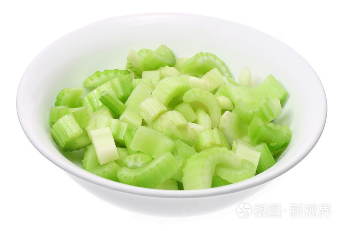 碗的切芹菜