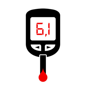 糖尿病的单色风格矢量符号股票插画的单个图标高血糖向量插图集合集.